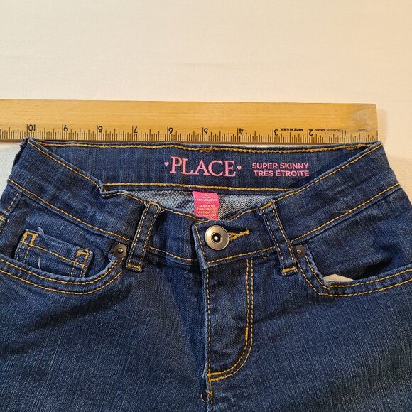 Children's Place Super Skinny Jeans 8 Slim Dark Wash Denim Stretch Pants - Picture 4 of 5